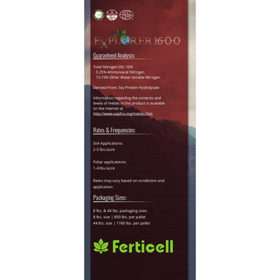 Label For Explorer 16-0-0 Organic Nitrogen Fertilizer