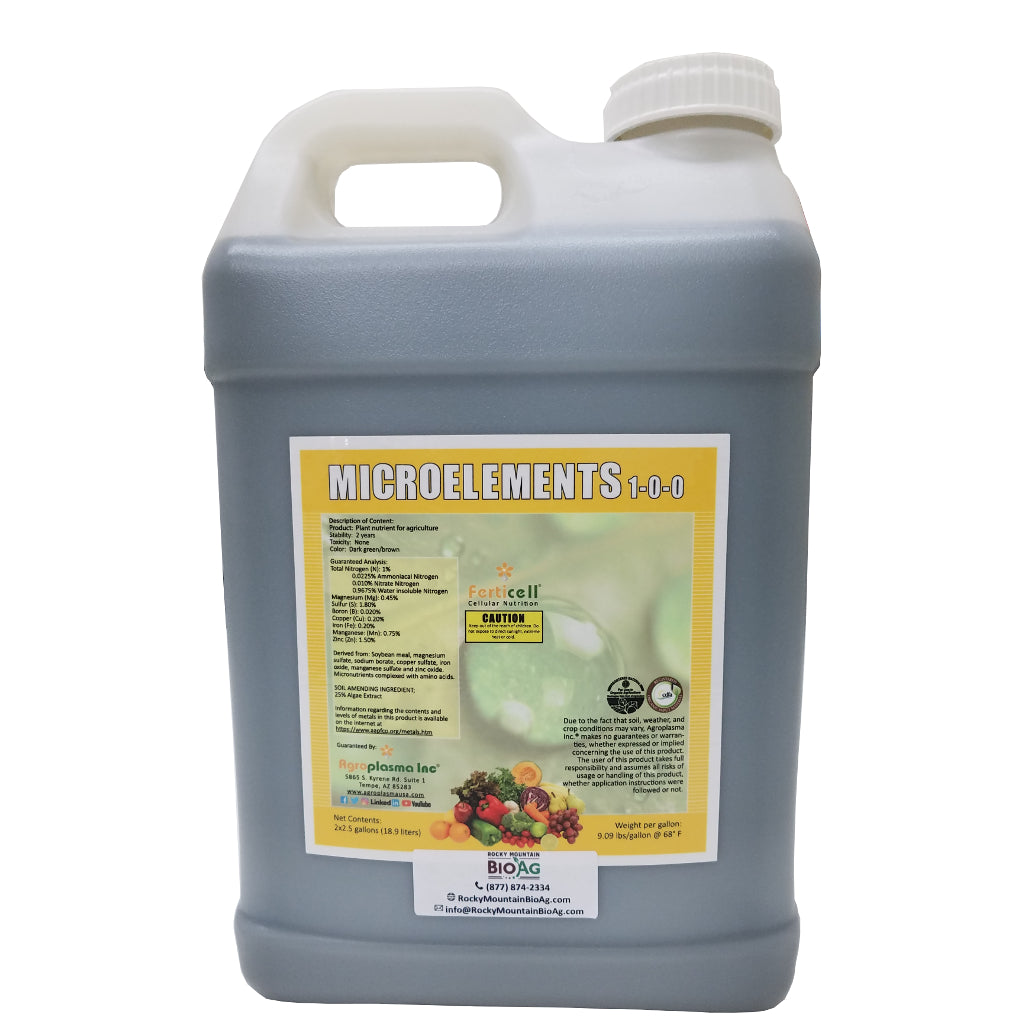 Ferticell Microelements 1-0-0 Organic Fertilizer in 2.5 Gallon Container