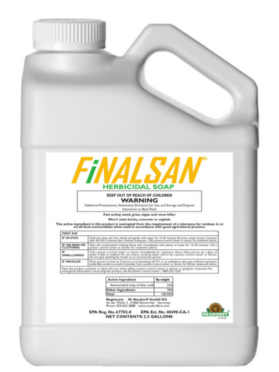 2.5 Gallon Bottle of Finalsan Non-Selective Herbicide Organic Weed Killer Roundup Alternative