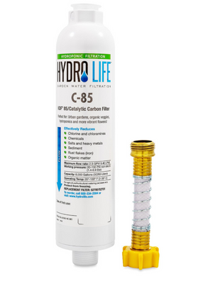 Hydro Life C-85 Water Filter With No-Kink Flex Hose Protector