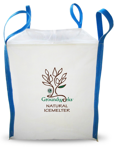 1 metric ton 2204 pound tote sack of GroundWorks Natural Eco & Pet Friendly Ice Melts