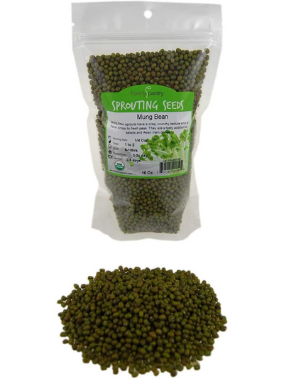 Handy Pantry Organic Mung Bean Sprouting Seeds in 16oz Package