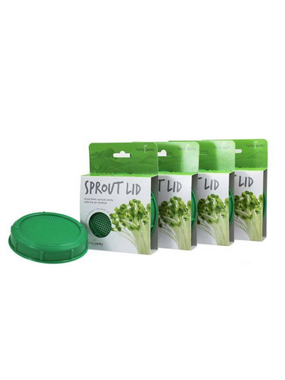 Four Pack of Mesh Sprout Lids For Mason Jars