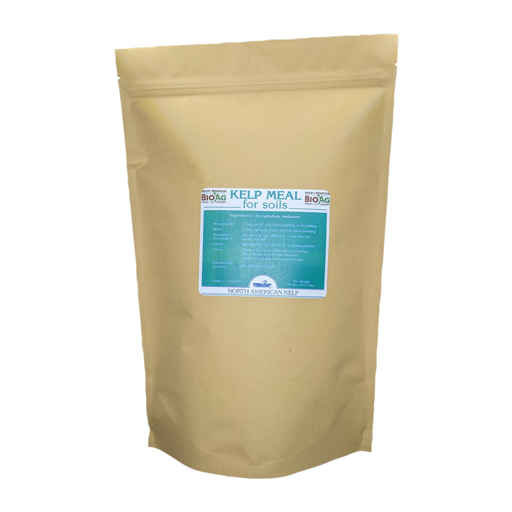 Back of Kelp Meal for Soils Bag