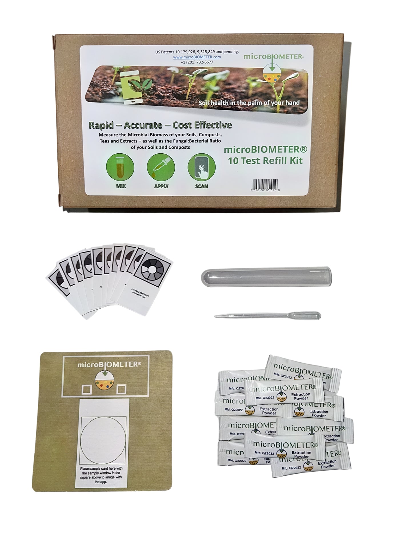 Ten Test Refill Kit For MicroBIOMETER Soil Biomass Test Kit