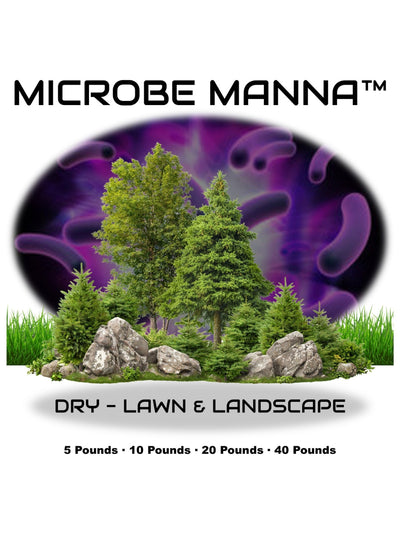Microbe Manna Dry Lawn and Landscape exclusively from Rocky Mountain BioAg® is super food for soil microbes in Biological...Beyond Organic® growing practices | RMBA