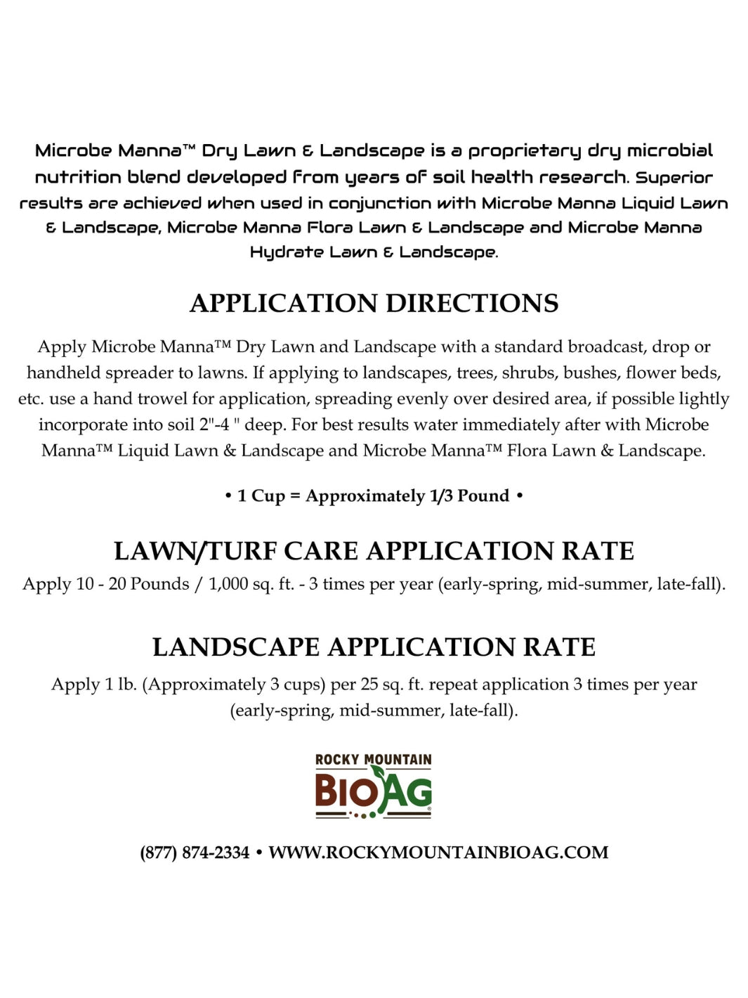 Microbe Manna Dry Lawn and Landscape Soil Nutrition Blend