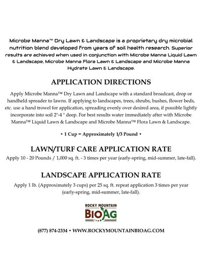 Microbe Manna Dry Lawn and Landscape Soil Nutrition Blend