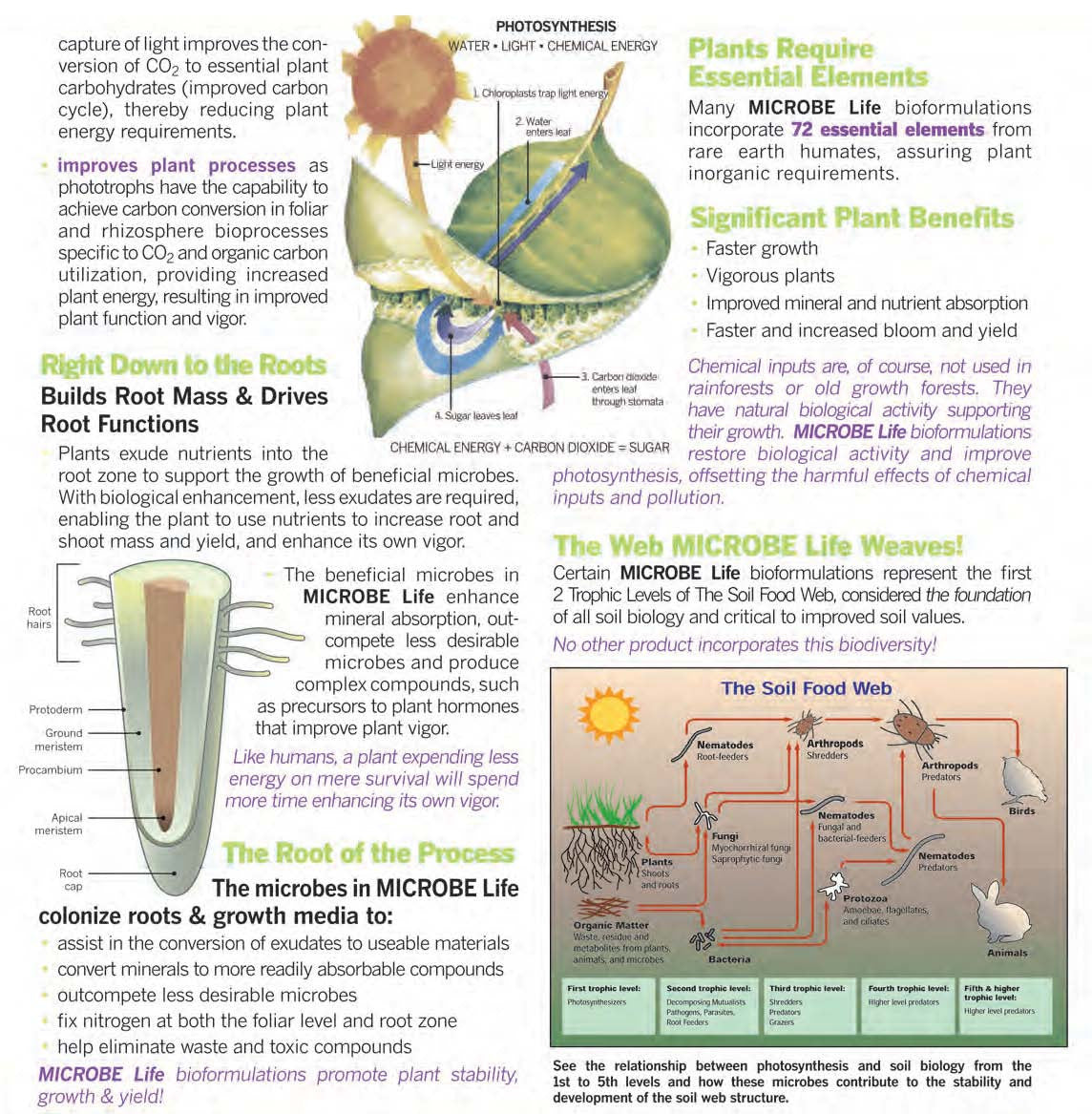 Second Page of An Introduction to Superior Technology Microbe Life Hydroponics