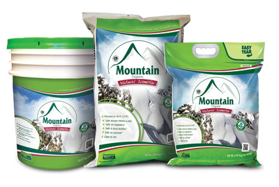 Mountain Organic Natural Eco Friendly and Pet Safe Ice Melts Size Options