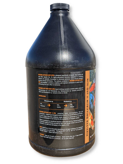 Back Label of Microbe-Lift Nite-Out II Nitrifying Bacteria for Aquariums