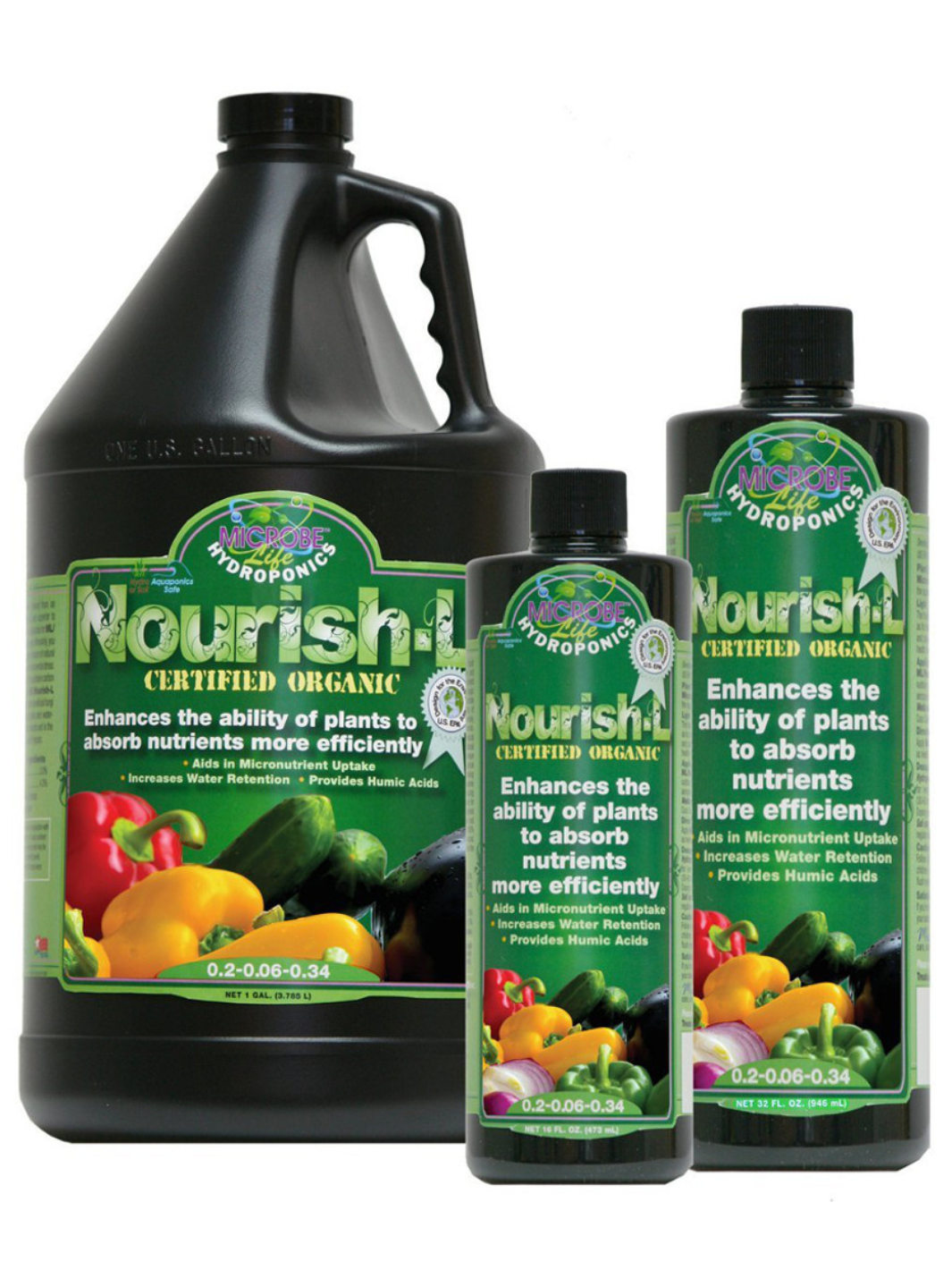 Microbe-Life Nourish-L Concentrated Compost Extract Humic Acid Size Options