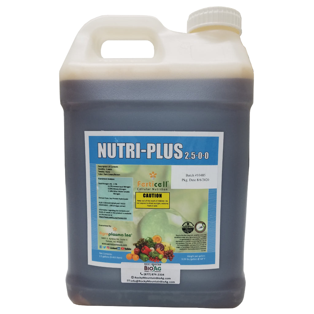 Gallon of Ferticell Nutriplus 2.5-0-0 Organic Fertilizer