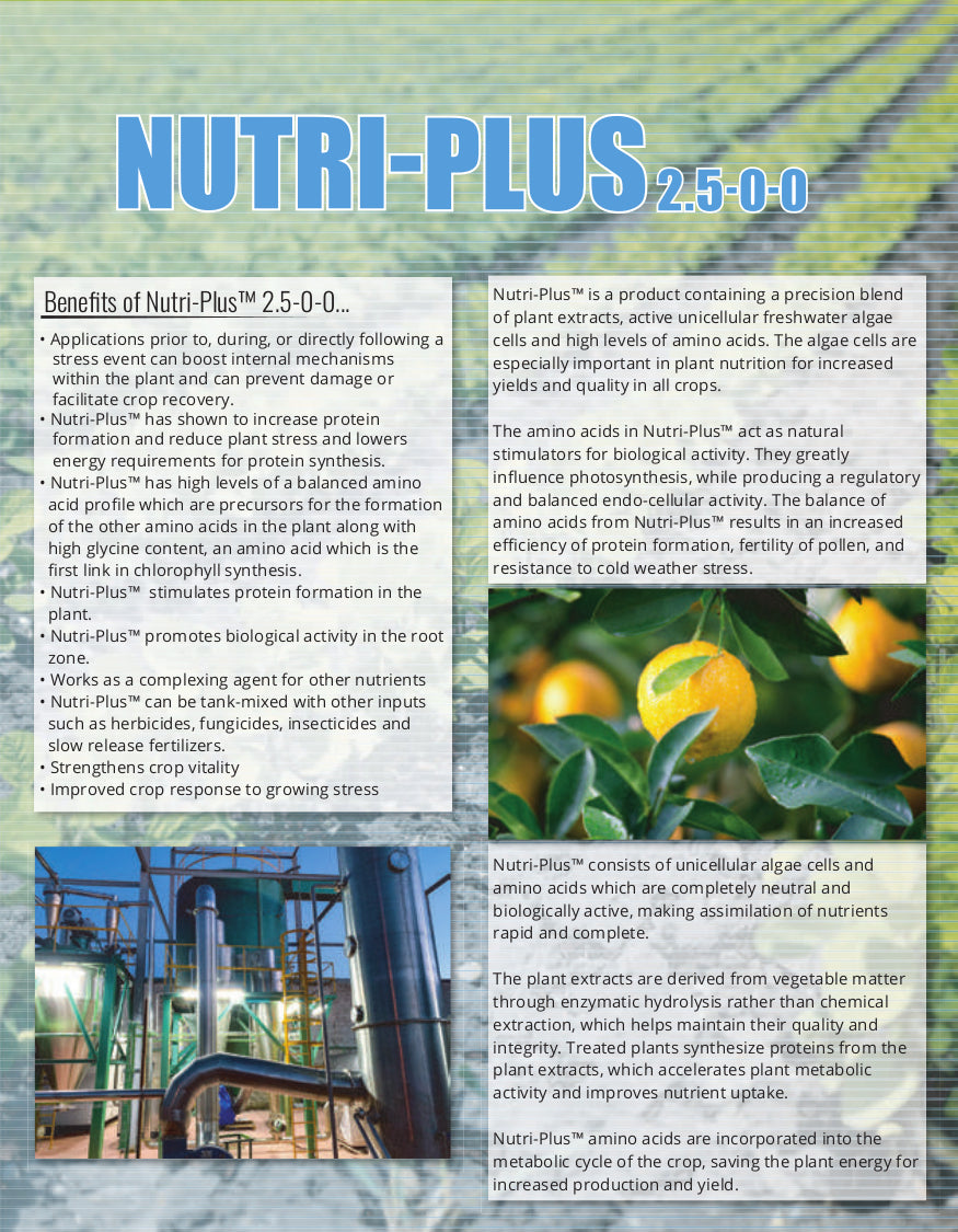 Ferticell Nutriplus 2.5-0-0 Organic Fertilizer Info Sheet