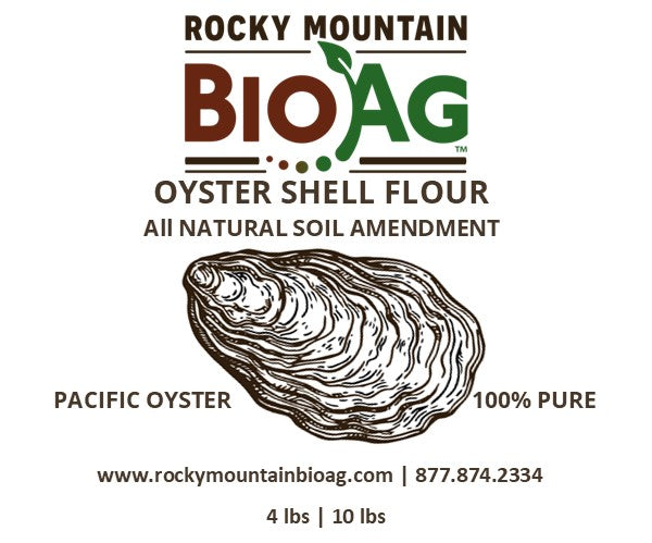 Oyster Shell Flour Label for 4 or 10 Pound Package