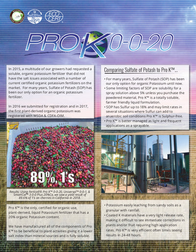 Information Sheet About Ferticell Pro K 0-0-20 Organic Potassium Fertilizer