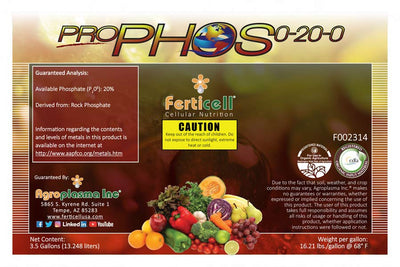 Ferticell USA Pro Phos 0-20-0 Liquid Fertilizer Info Sheet