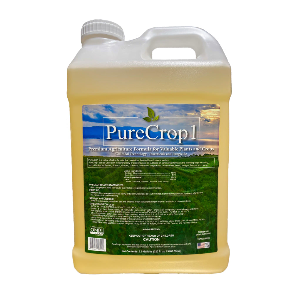Large Bottle of PureCrop1 Insecticide Fungicide Biostimulant Concentrate