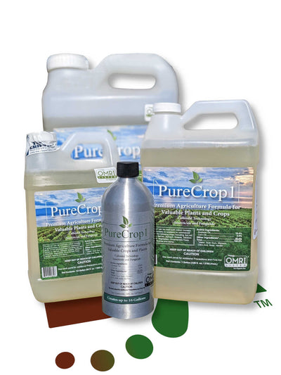Four Sizes of PureCrop1 Insecticide Fungicide Biostimulant