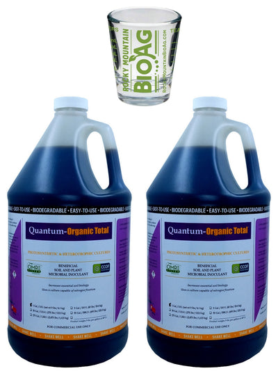 2 Gallons of Quantum Growth Organic Total With Rocky Mountain BioAg Measuring Shot Glass