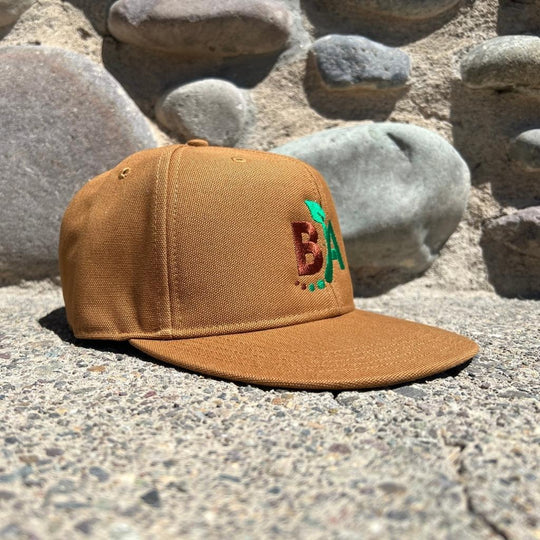 Side of Rocky Mountain BioAg Carhartt Tan Canvas Hat