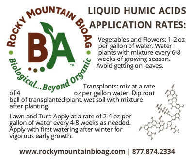 Liquid Humic Acid for Plants Application Rates