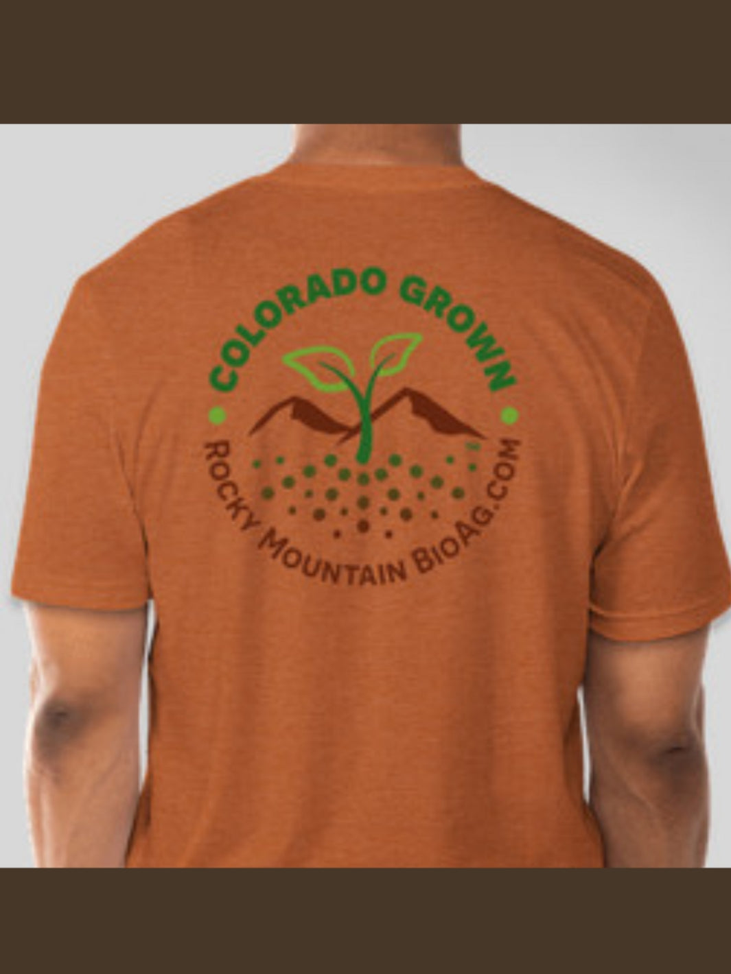 Rocky Mountain BioAg® Colorado Grown Men's T-Shirt Back
