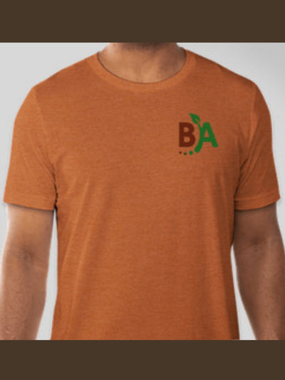 Orange Rocky Mountain BioAg® Colorado Grown Men's T-Shirt Front