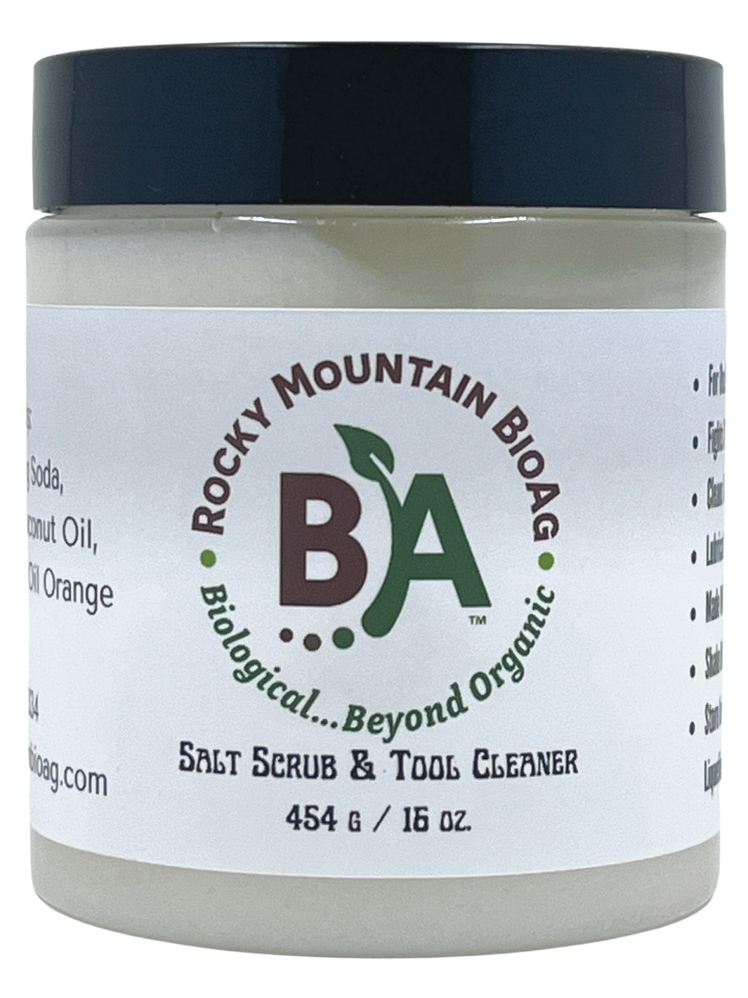 Rocky Mountain BioAg Salt Scrub and Tool Cleaner in 16oz Container