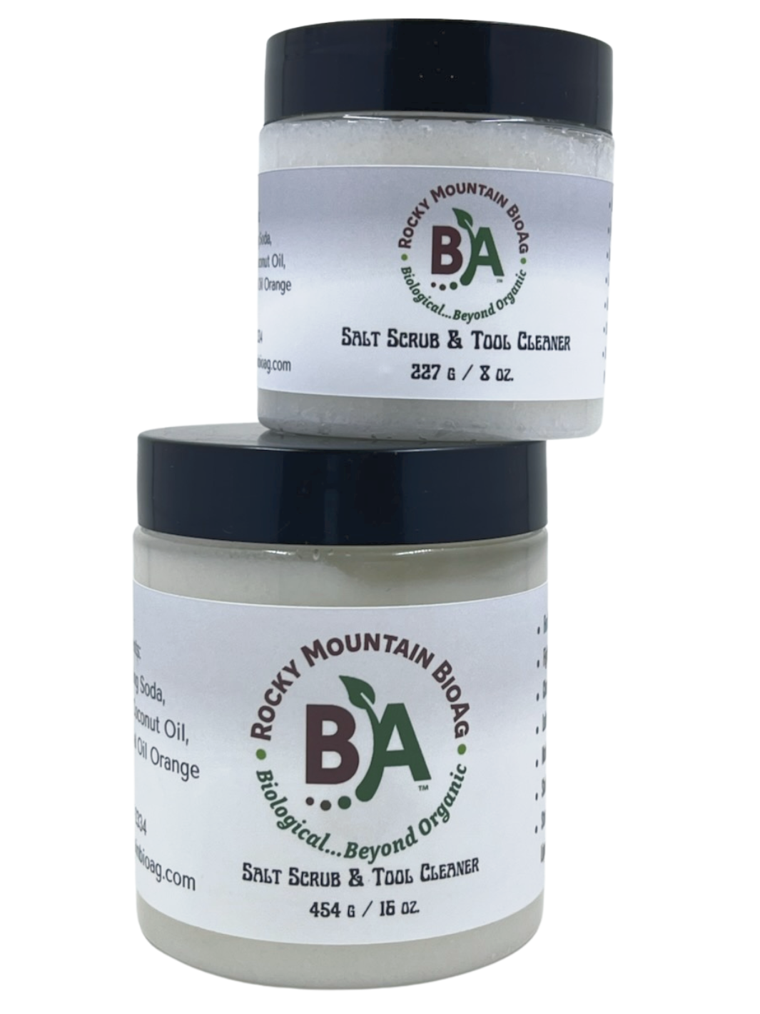 2 Sizes of Rocky Mountain BioAg Salt Scrub and Tool Cleaner