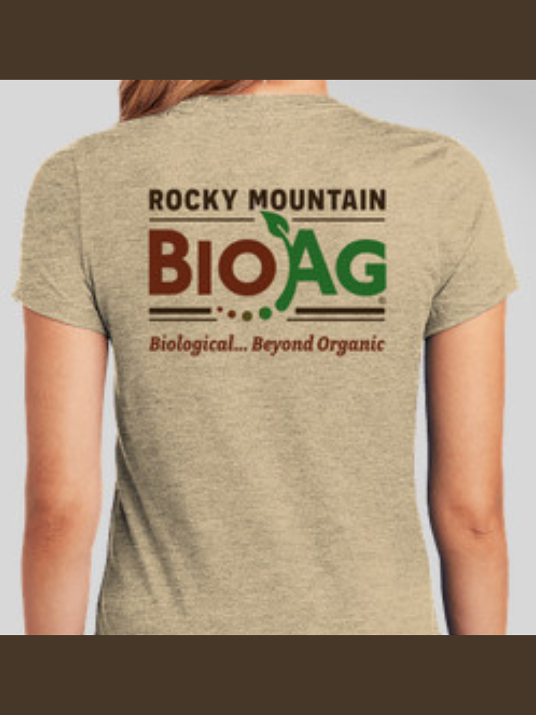 Back of Rocky Mountain BioAg Women's T-Shirt
