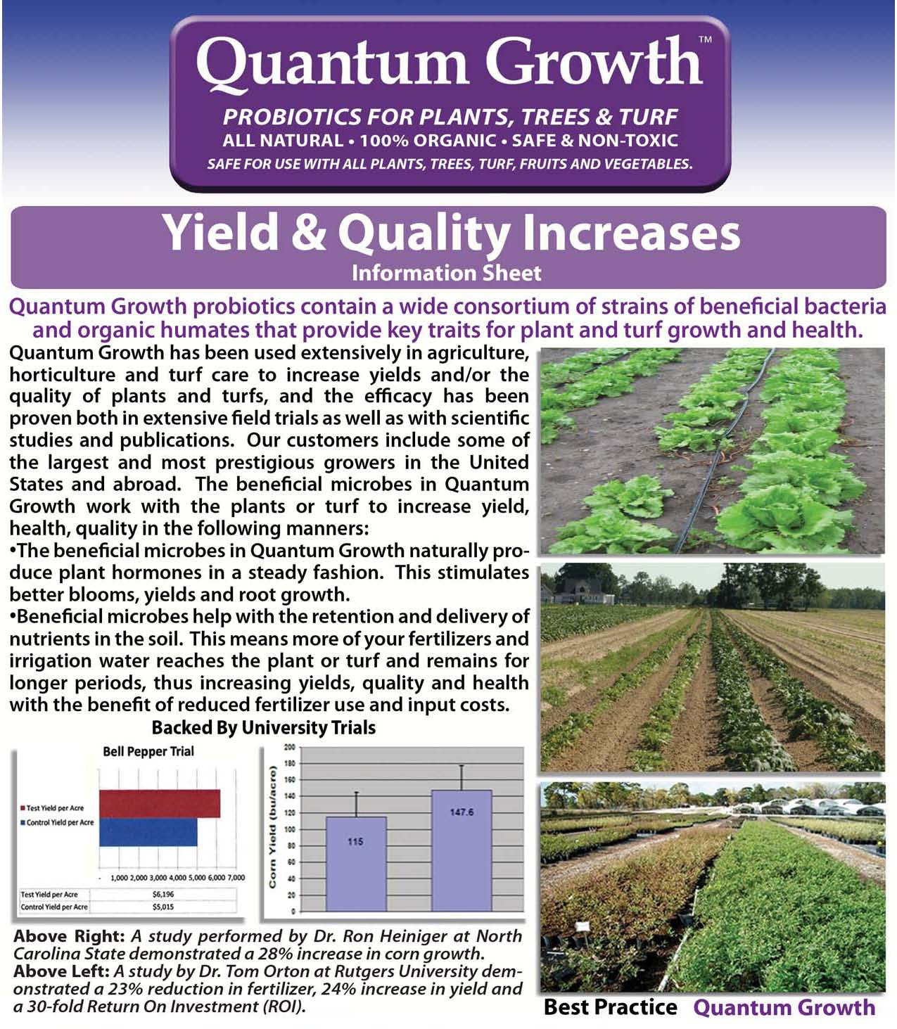 Quantum Growth Yield and Quality Increases