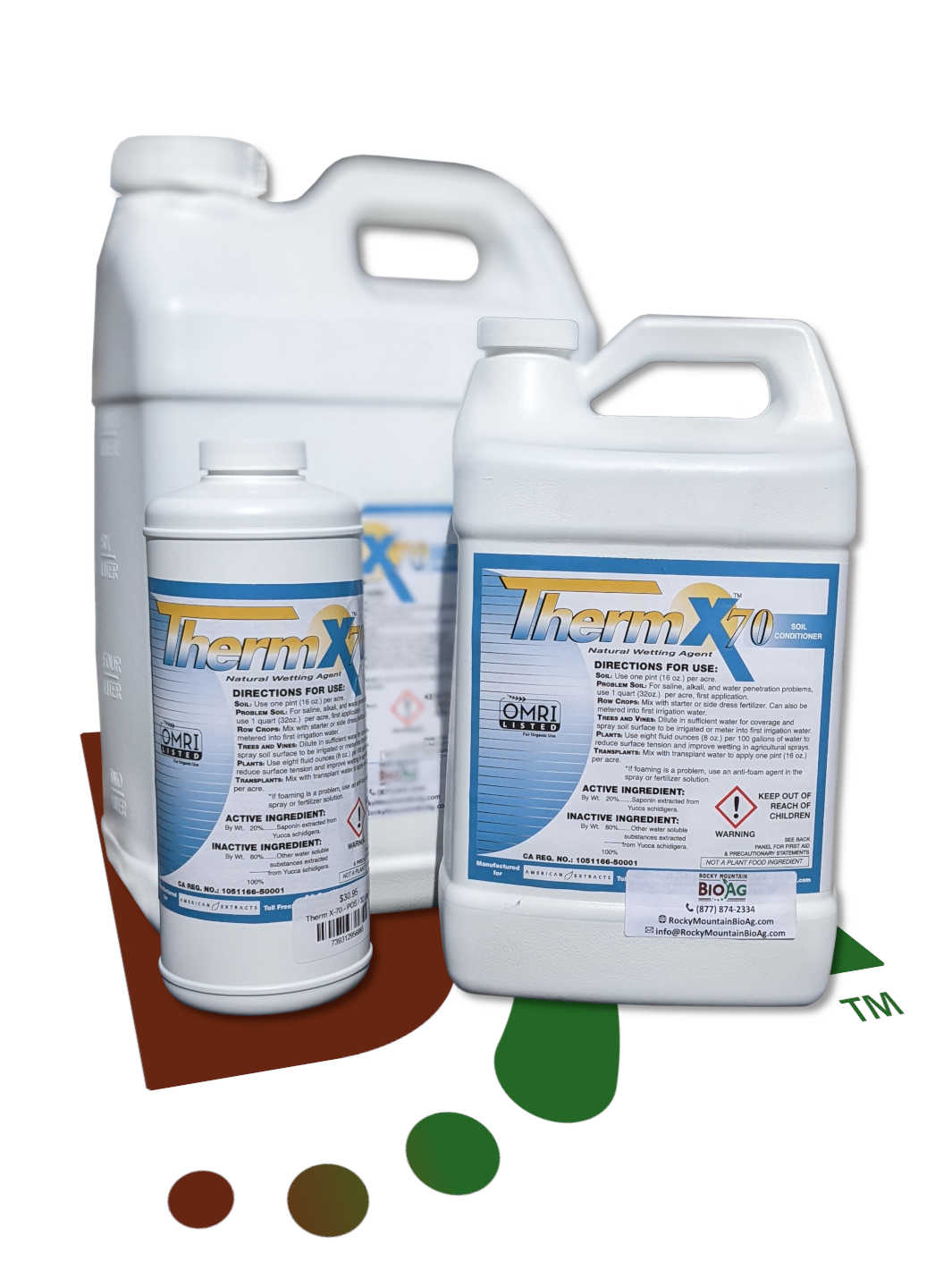 Thermx70 all sizes organic wetting agent is great for Biological...Beyond Organic® growing practices | RMBA