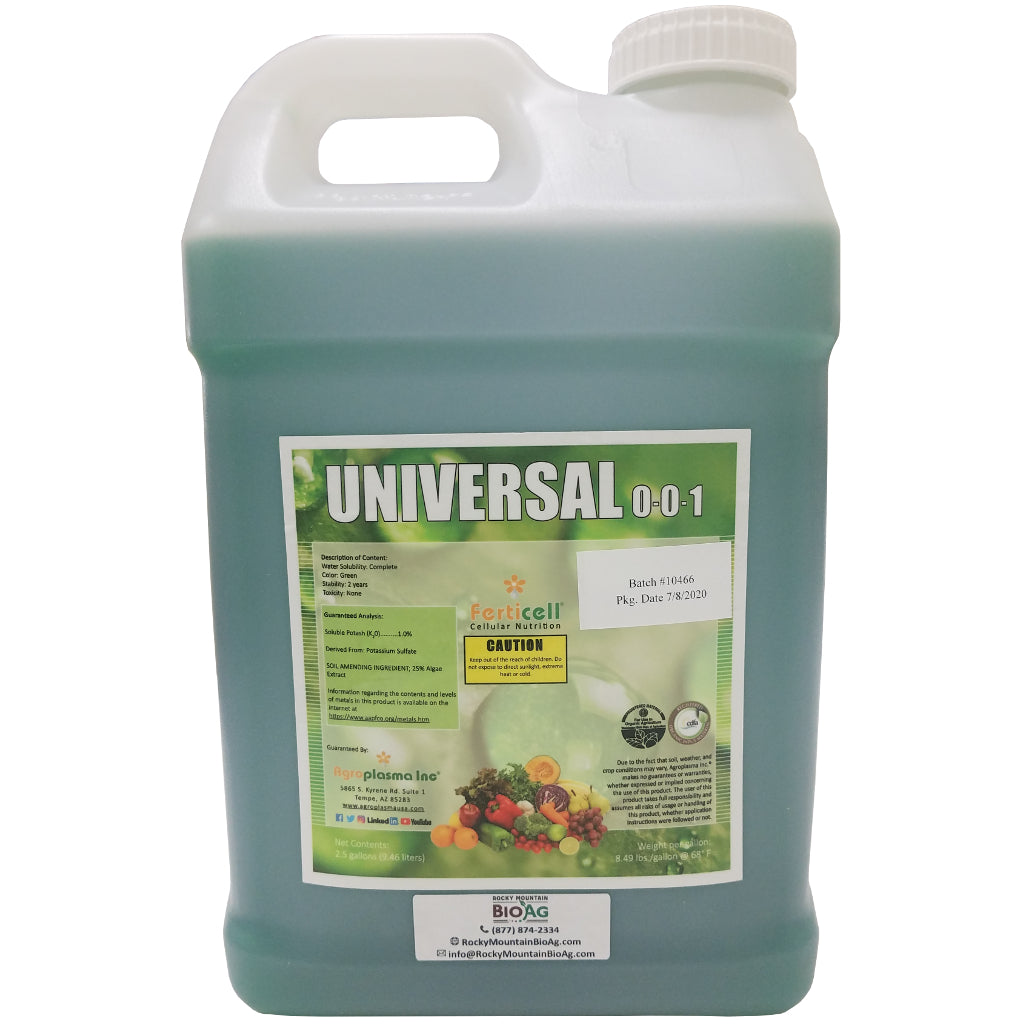 2.5 Gallon of Universal 0-0-1 Freshwater Algae Extract Organic Fertilizer
