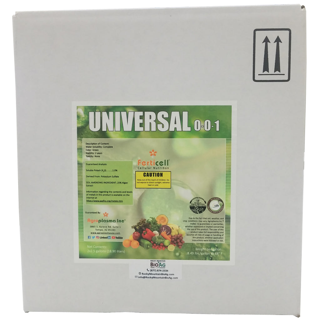 Case of Universal 0-0-1 Freshwater Algae Extract Organic Fertilizer