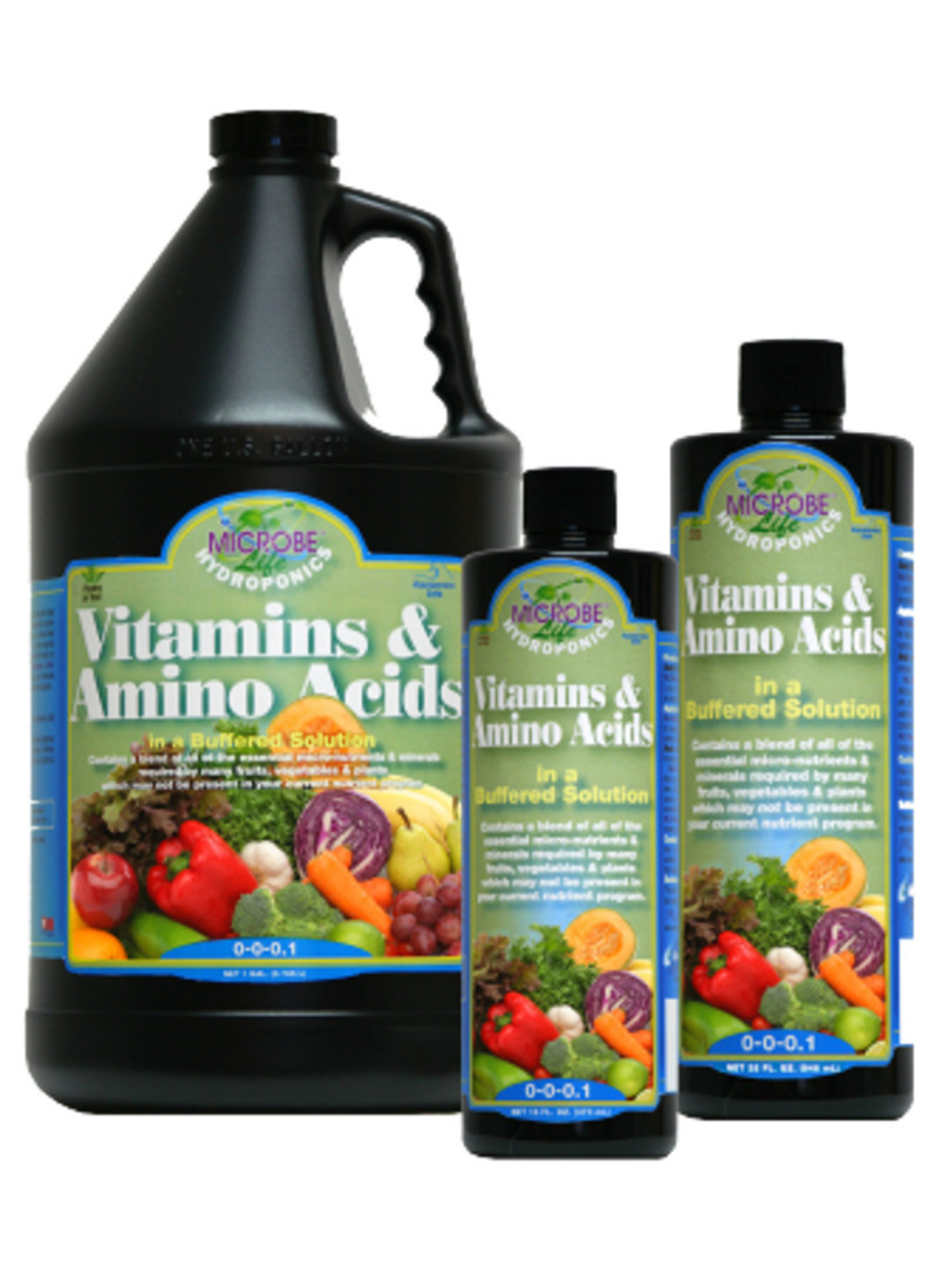 Microbe Life Hydroponics Vitamins & Amino Acids in Three Sizes