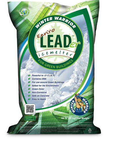 winter warrior enviro leader leed compliant eco friendly ice melt 44 pound bag
